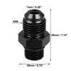 Universal 6AN Male to M12 x 1.25mm Male Metric Thread Fitting Adapter Pack of 2