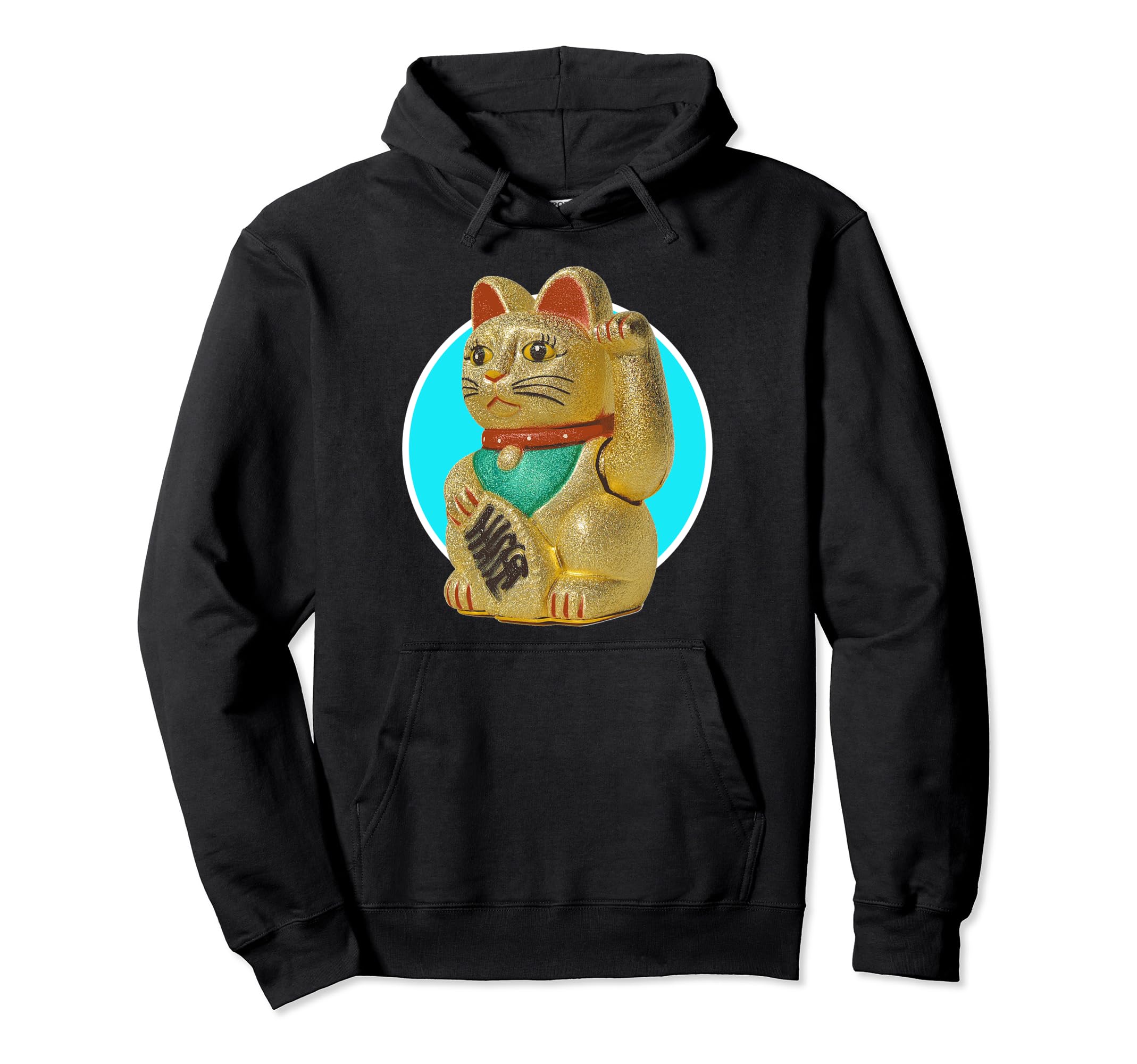 

Waving Cat Yoga Hoodie Maneki-neko (beckoning cat) Maneki-neko (beckoning cat) чёрный