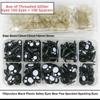 100pcs/box Round Shape Diy Doll Eyes Kit Crafts 5Sizes Black Screw Eyes  For Toys