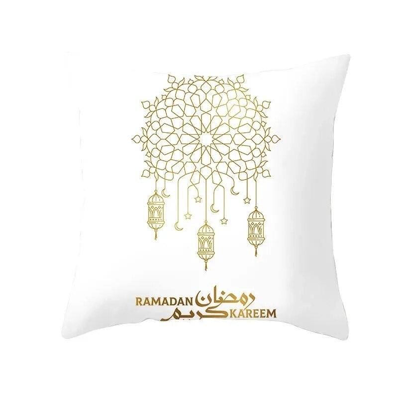 EID Mubarak Decorative Cushion Cover Ramadan Decoration Home Islamic Muslim Ramadan Kareem EID Al Adha Gift Sofa Pillow Cover
