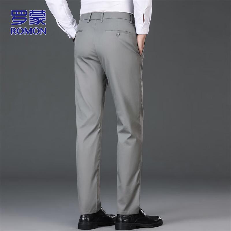ROMON Men's Straight-Leg Casual Business Pants