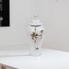 Vase Storage Jar with Lid Delicate Ginger Desk Centerpiece Decoration Home Piece Table Floral