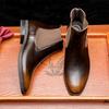 Luxury Brand Classic Mens High-heeled Boots Chelsea Fashion Leisure Shoes British Style Leather Ankle Boots Casual Trend Boots