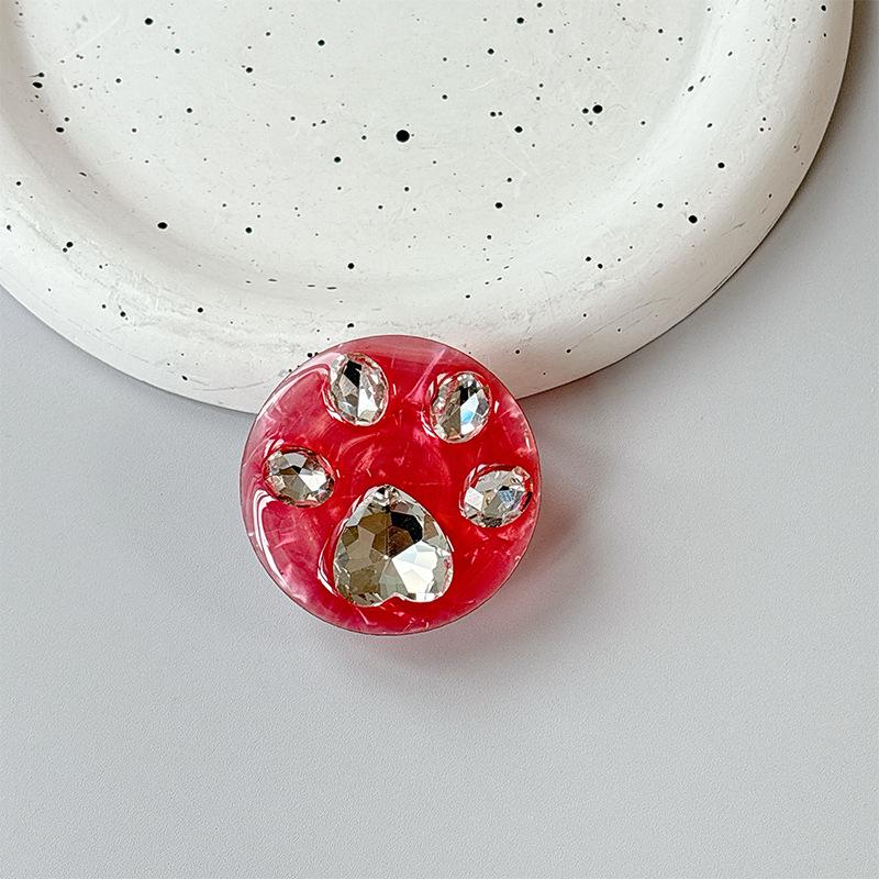 Rhinestone Magnetic Retractable Phone Holder with MagSafe, Foldable Desktop Support, Japanese Korean Style