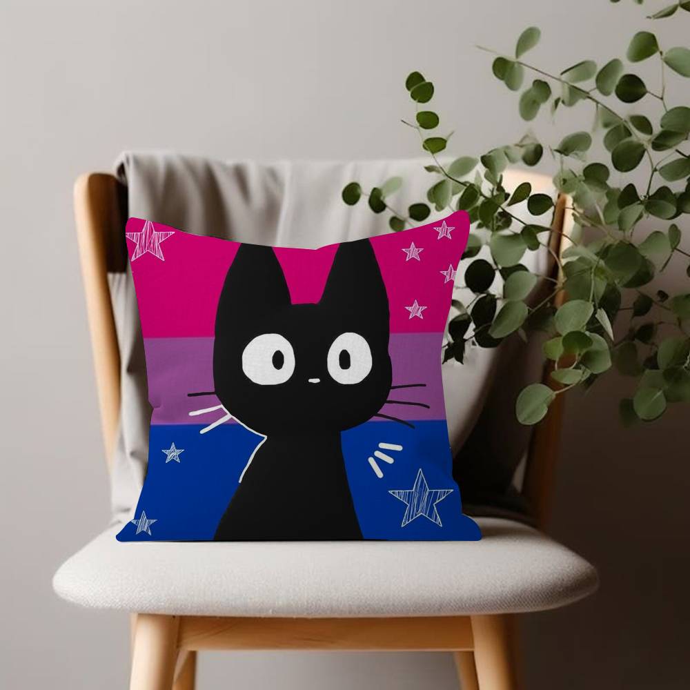 LGBT Bisexual Pride Pillow Case Home Double-sided Printing Short Plush Colorfast Microfiber Cushion Cover