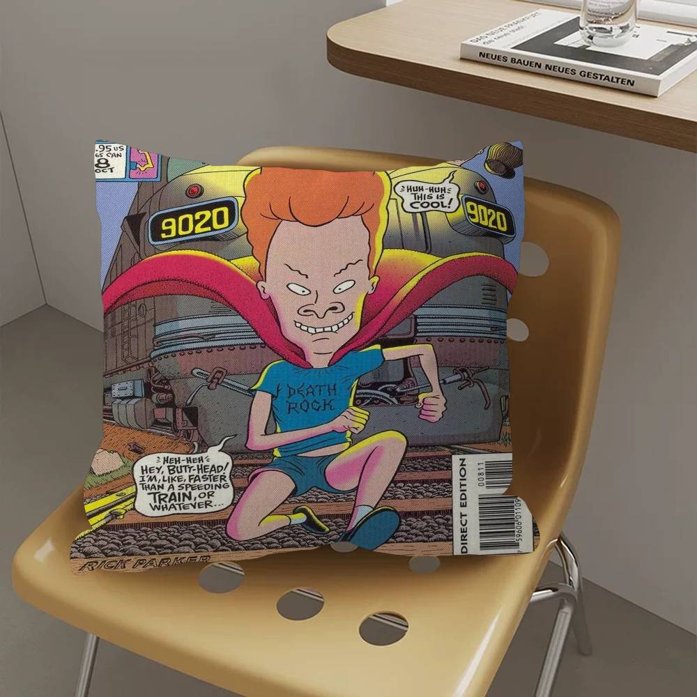 Anime B-Beavis A-And B-Butthead 45*45cm Cushion Cover Pillow Cover Decor Pillowcase Home Pillowcase for Couch Pillow