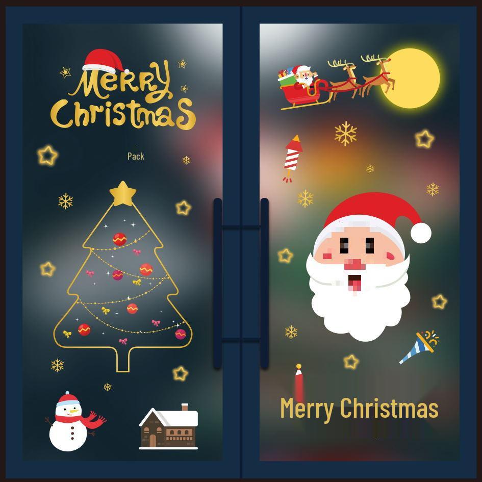 

Christmas Static Cling Window Stickers: Tree, Snowflake, Santa & More