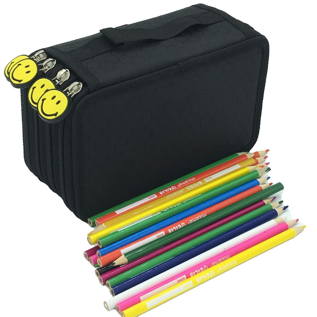 72 Slots Pencil Case 4 Layers Large Capacity Professional Oxford Cloth Colored Pencil Holder for