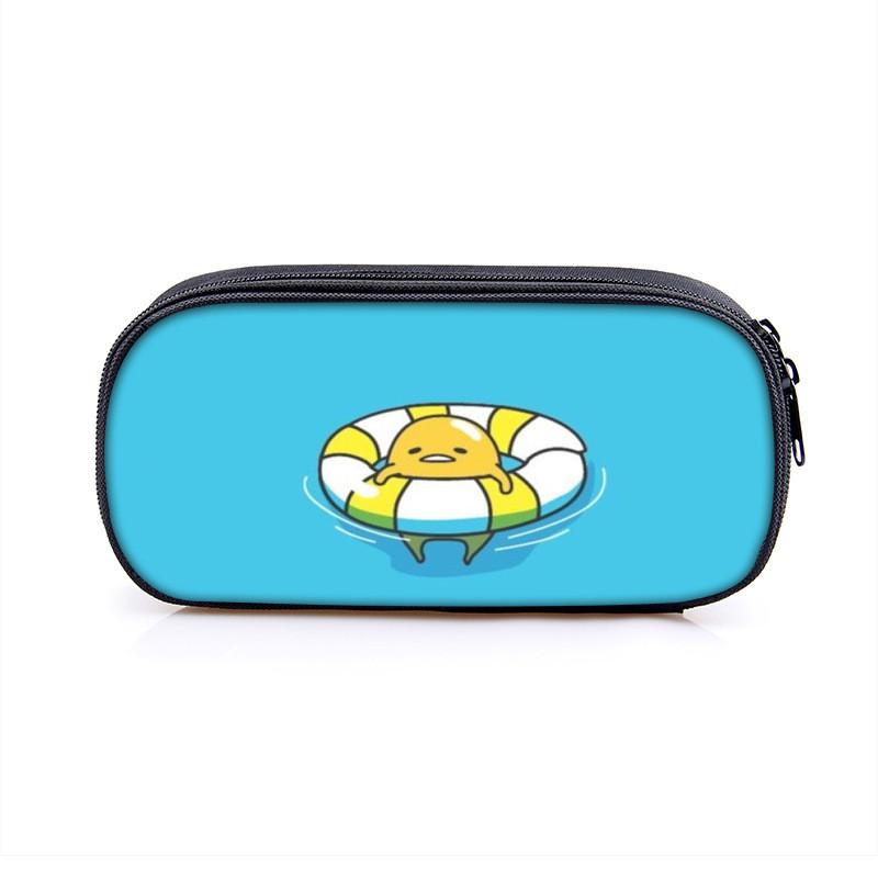 Gudetama Lazy Egg Cartoon Pen Bag With Large Capacity For Kids Students School Supplies