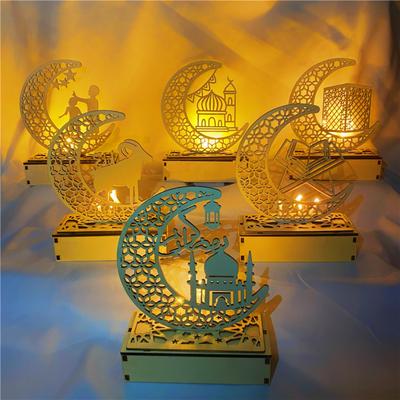 Ramadan Decoration Festival Wooden Moon Star Lights Deco Bedroom Decoration Ramadan 2023 Ramadan Party Lighting Decorative Lamps