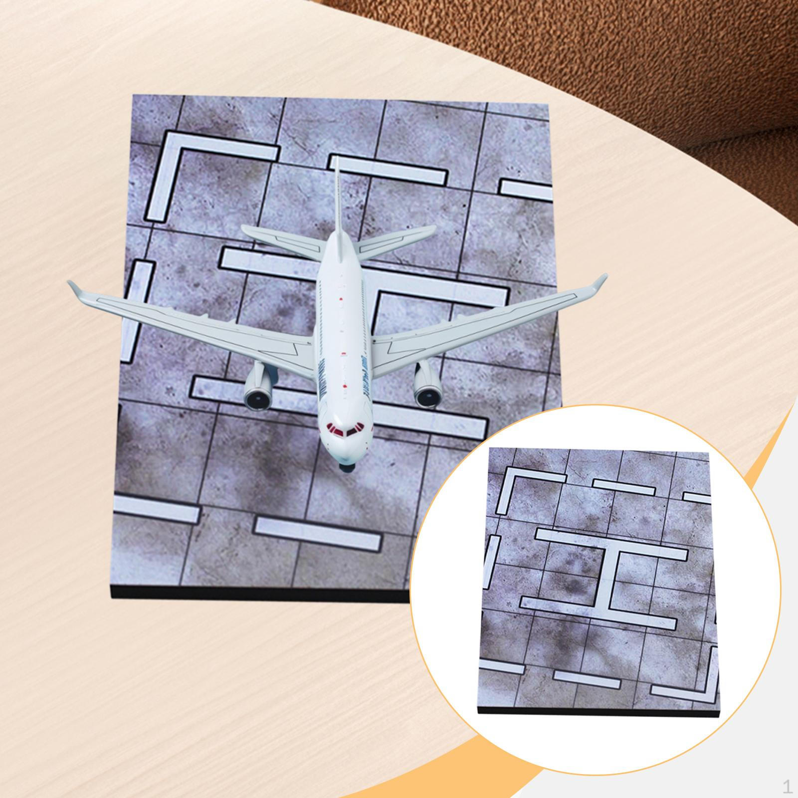 

1/72 Fighter Airport Model Decoration Wooden Accessory Gift Scene Aircraft Parking Apron Style A