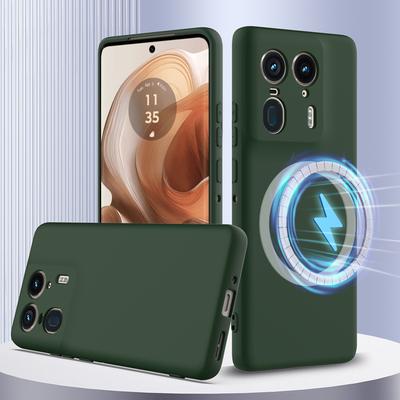 Do Motorola Edge 50 Fusion, 50 Pro, 50 Ultra, X50 Ultra Etui Magnetyczne Miękkie Pokrowiec na Pasek z Płynnego Silikonu z Podszewką z Mikrofibry