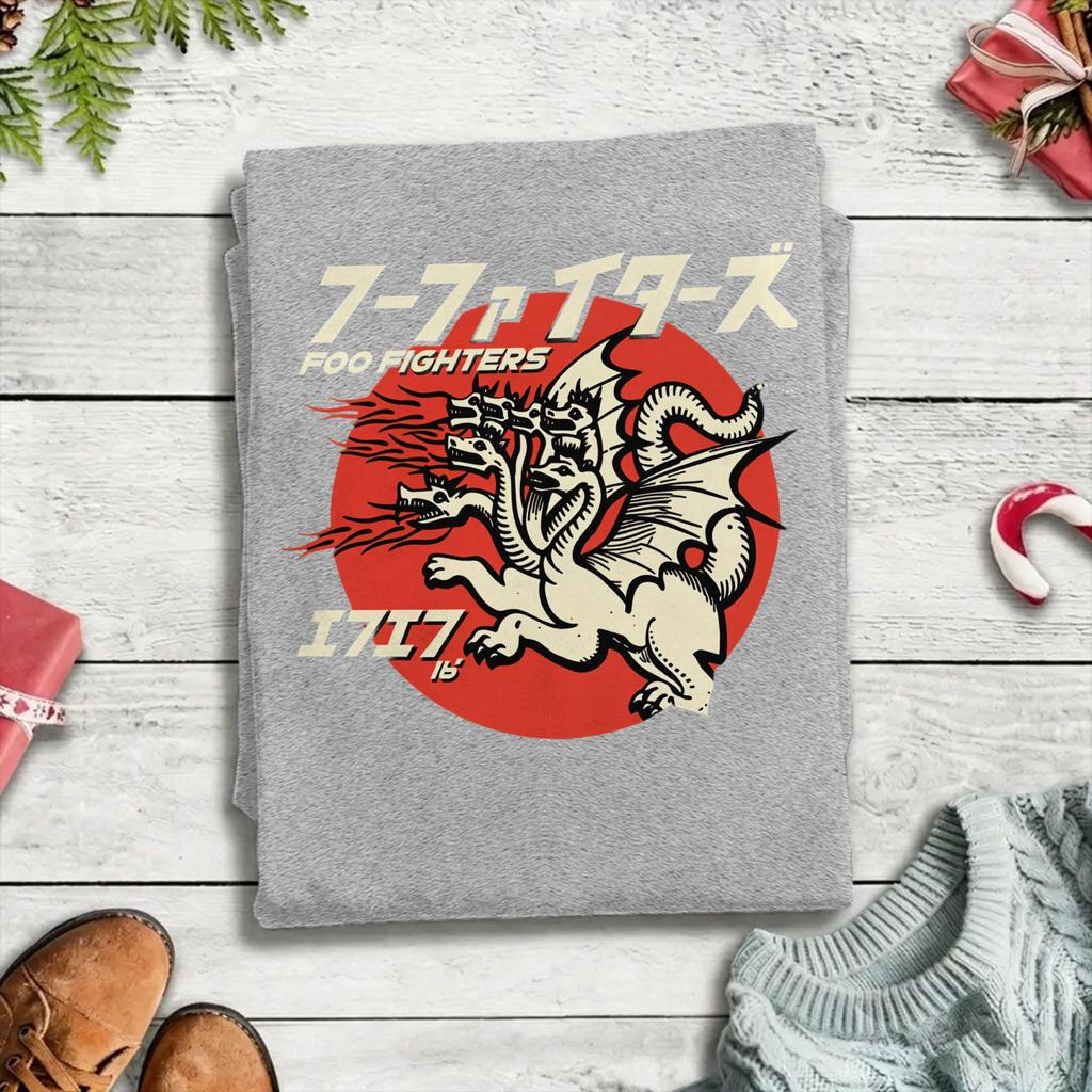 Unisex TShirts FOO FIGHTERS Dragon Novelty Cotton Tee Shirt Short Sleeve T Shirts Crewneck Tops Adult