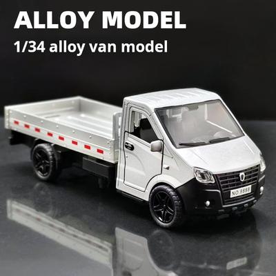 Camion Benne Alliage 1/34 Simple Cabine 3 Portes Rebond Voiture Jouet Garçon Camion de Transport pour Enfants Cadeaux d'Anniversaire