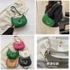 Trendy Minimalist Solid Color Shoulder Bag For Women Fashionable Pu Material Small Size Suitable For Daily Outfits