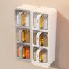 Seasoning Box Moisture Sealed Freshness Locked Container Wall Mounted Partitioned Storage Spice Jar for Kitchen