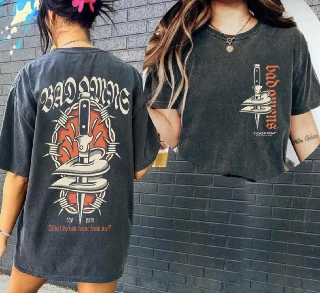

Bad OUnisexs Shirt Band Love Killer Music Tour Shirt TShirt Short Sleeve Shirt Unisex Unisex Women Summer Casual Crew Neck Cotton Tee S