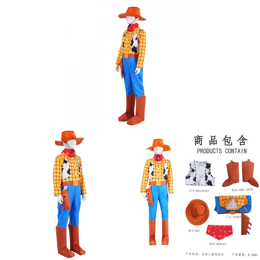 Disfraz Cosplay de Woody de Toy Story con Tejido de Poliéster para Role Play de Anime Adultos