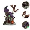 Halloween Village House Statue Scary Figurine Decorative Home Decor Ornament for Desktop Farmhouse