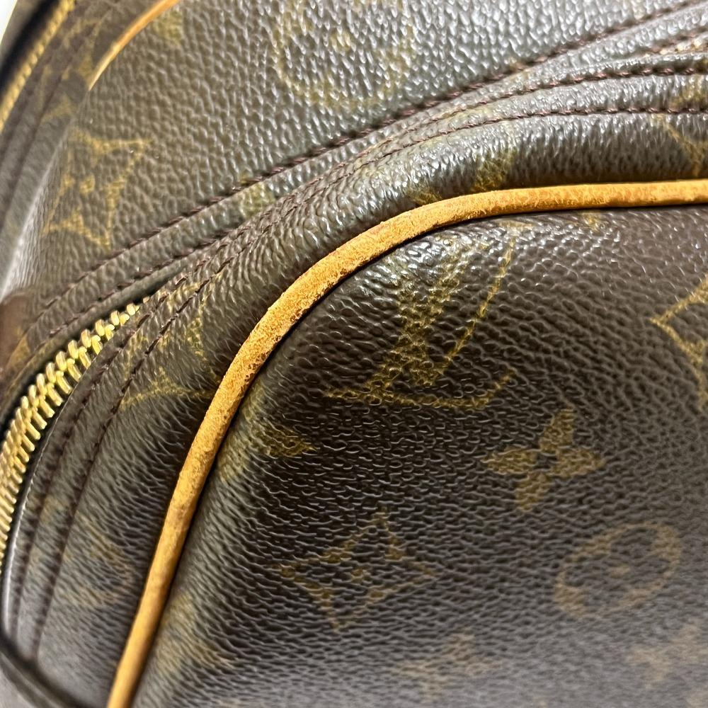 Louis Vuitton M45254 Monogram Reporter PM Crossbody Shoulder Bag Brown