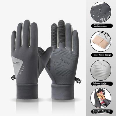 Unisex Outdoor Cycling Sports Gloves Touchscreen Waterproof Non-Slip Warm Winter Sports Gloves