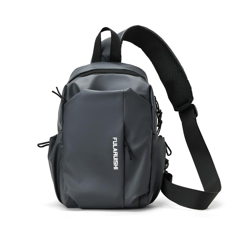 

Универсальная мужская сумка кроссбоди, повседневная нагрудная сумка, модная одноплечевая сумка и кожаная сумка кроссбоди нишевого дизайна 29cm * 19cm * 13cm серый