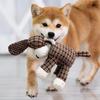 Hund Plüschtier Tierform Bissfest Quietschende Spielzeuge Cord Hundespielzeug für Kleine Große Hunde Welpen Haustiere Trainingszubehör