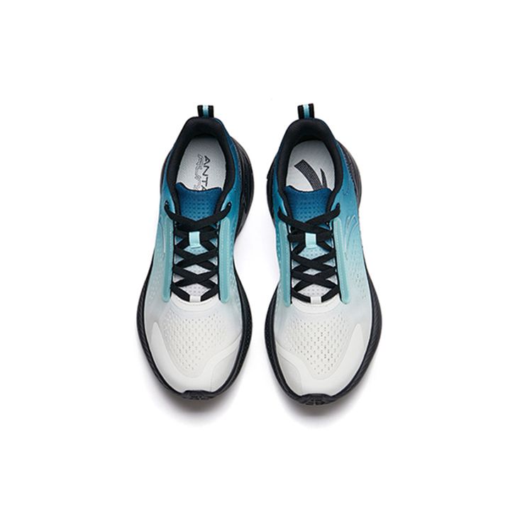 Anta Running Series Elastic Gel Technology Shock Absorption Non-Slip Wear-Resistant Low-Top Running Shoes Men Sneakers White Blue 112225522-3