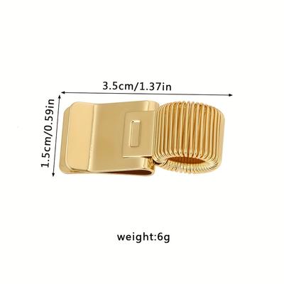 1pc Heavy-Duty Metal Pen Clip with Spring - Secure Grip Notebook Paper Clip, Minimalist Desk Organizer for School, Office