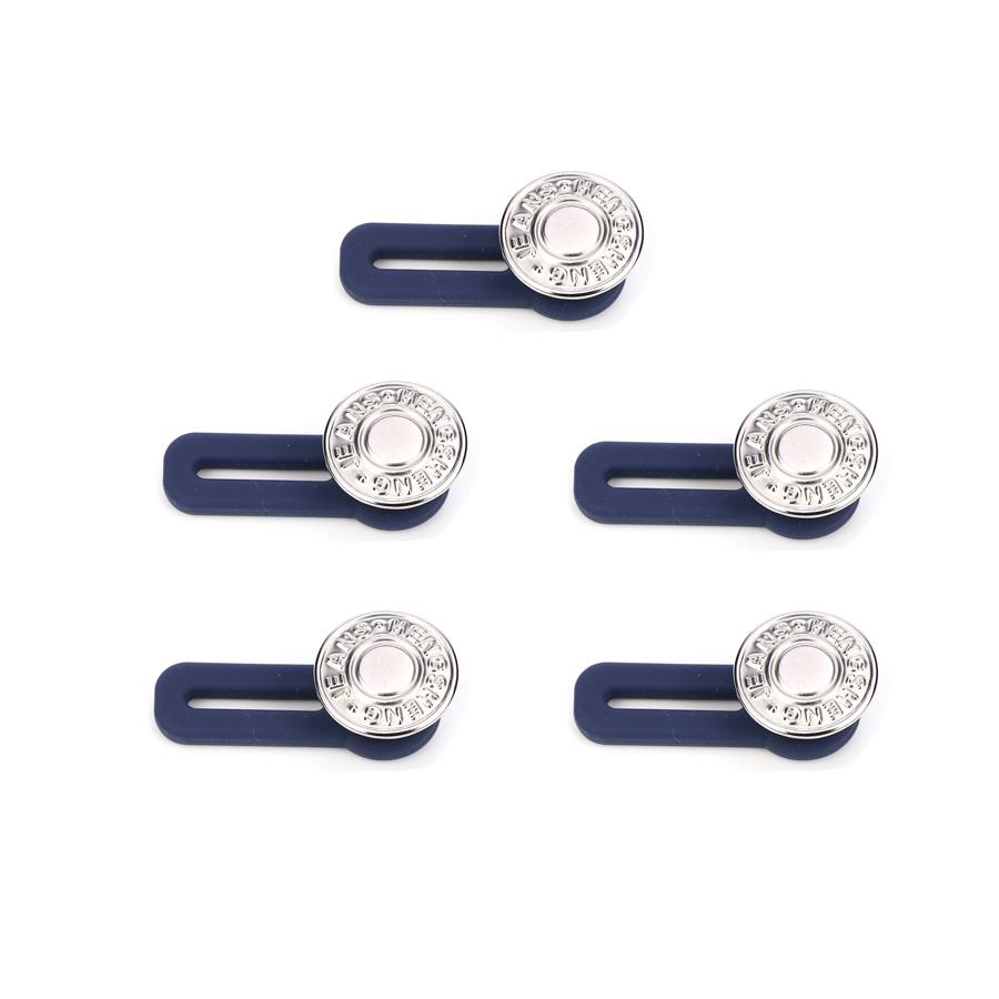 5Pcs Metal Button Extender for Pants Jeans Free Sewing Adjustable Retractable Waist Extenders Button Waistband Expander