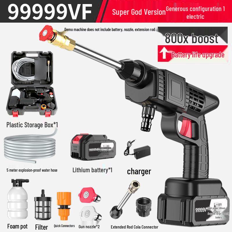 Cordless High-Pressure Portable Car Washer - Lithium Battery Powered Cleaning Tool
