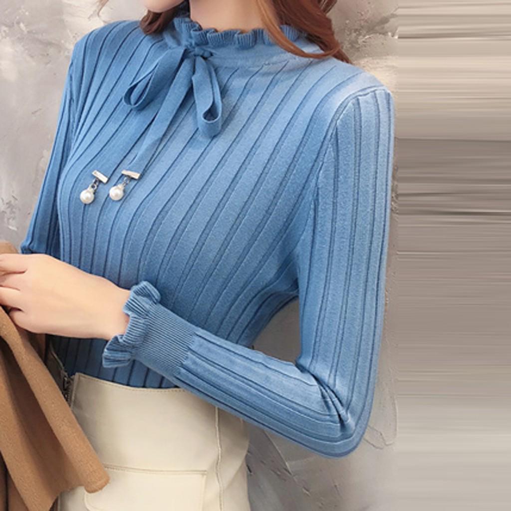 Women Top Knitting Shirt Long Sleeve Sweater Bandage Elegant Blouse Sweatshirt Women Top Knitting Shirt Long Sleeve Sweater Bandage Elegant Blouse Sweatshirt