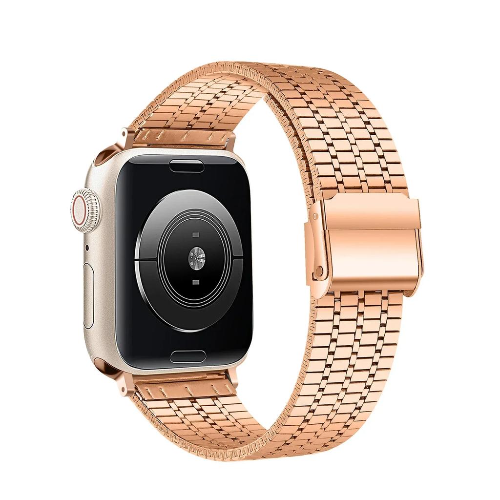 Link Bracelet for apple watch 10 9 8 7 45 41mm SE 6 5 4 44 40mm band Stainless Steel strap iwatch ultra 49mm 3 45 42 38mm bands