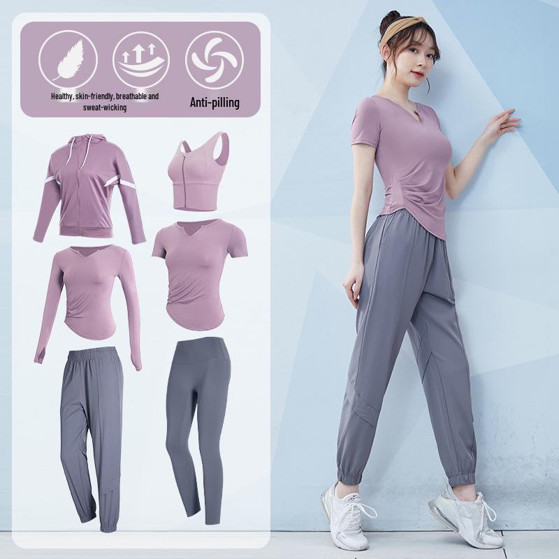 Women's Quick-Dry Summer Sports Set: Short Sleeve Running T-Shirt & High-End Yoga Outfit