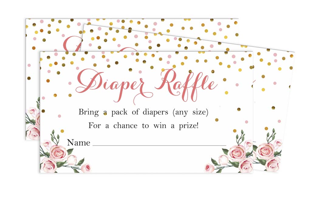 

Inkdotpot 30A Gender Reveal Baby ShowerA Подгузник Лотерейный билет Лотерея Вставить карты Поставки Игры для детского душа 2 x 3.5 Inches