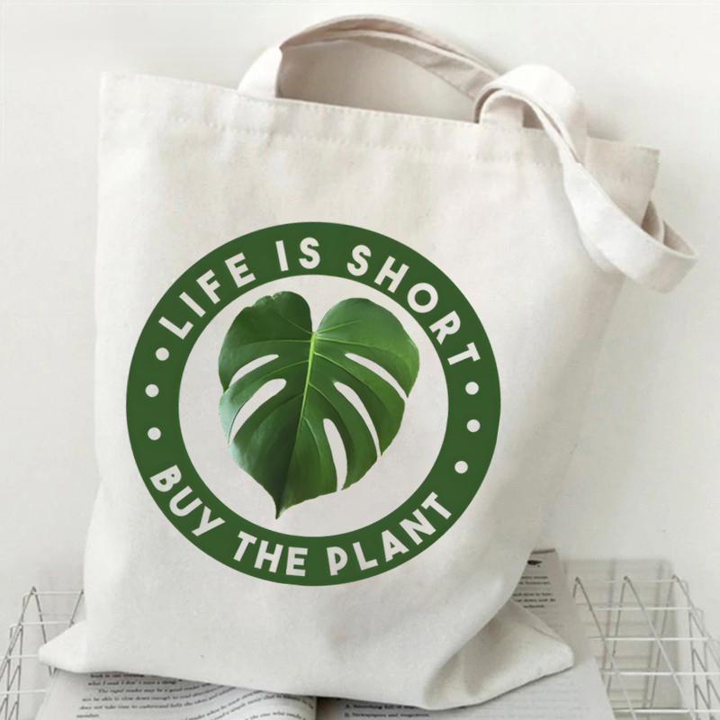 Bolsa de compras de lona com gráficos Harajuku Bolsa tote feminina Bolsa de ombro de grande capacidade Bolsa tote feminina ecológica