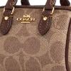 New COACH Coated Canvas With Smooth Leather Bag Charm Bag Merch Mini Women's Gold & Tan & Brown CX068-IMXHE
