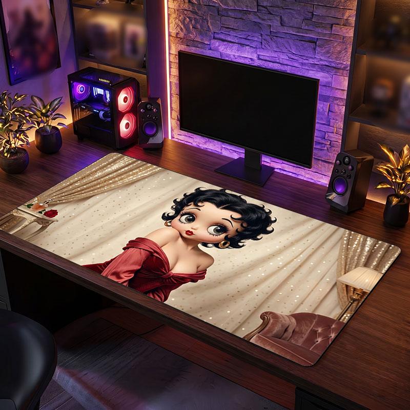 Big Mouse PadBetty Boop Extended Soft Desk Mat Gaming Office Computer Table Decor Mat