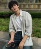 MINDBRIDGE [On] Striped Cream Oversized Long Sleeve Shirt