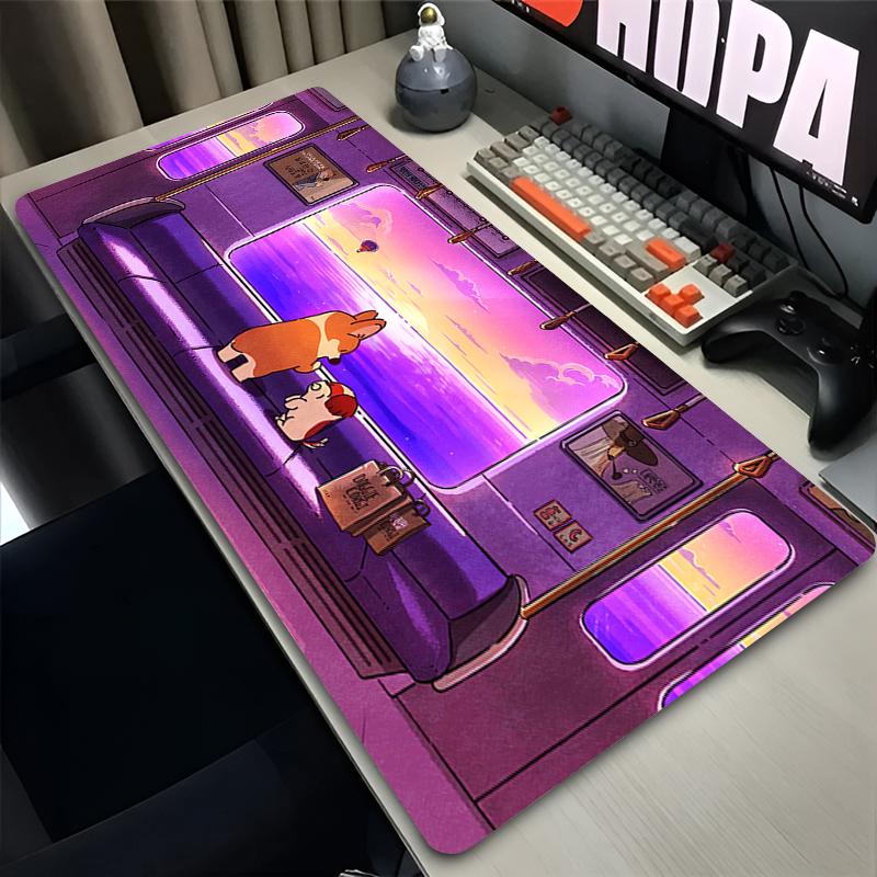 Gummi-Mauspad Kawaii Rutschfeste Schreibtischmatte Corgi Hund Niedlich Großes Gaming-Mauspad Gamer HD-Druck Mauspad Spieltastatur-Pads XXL
