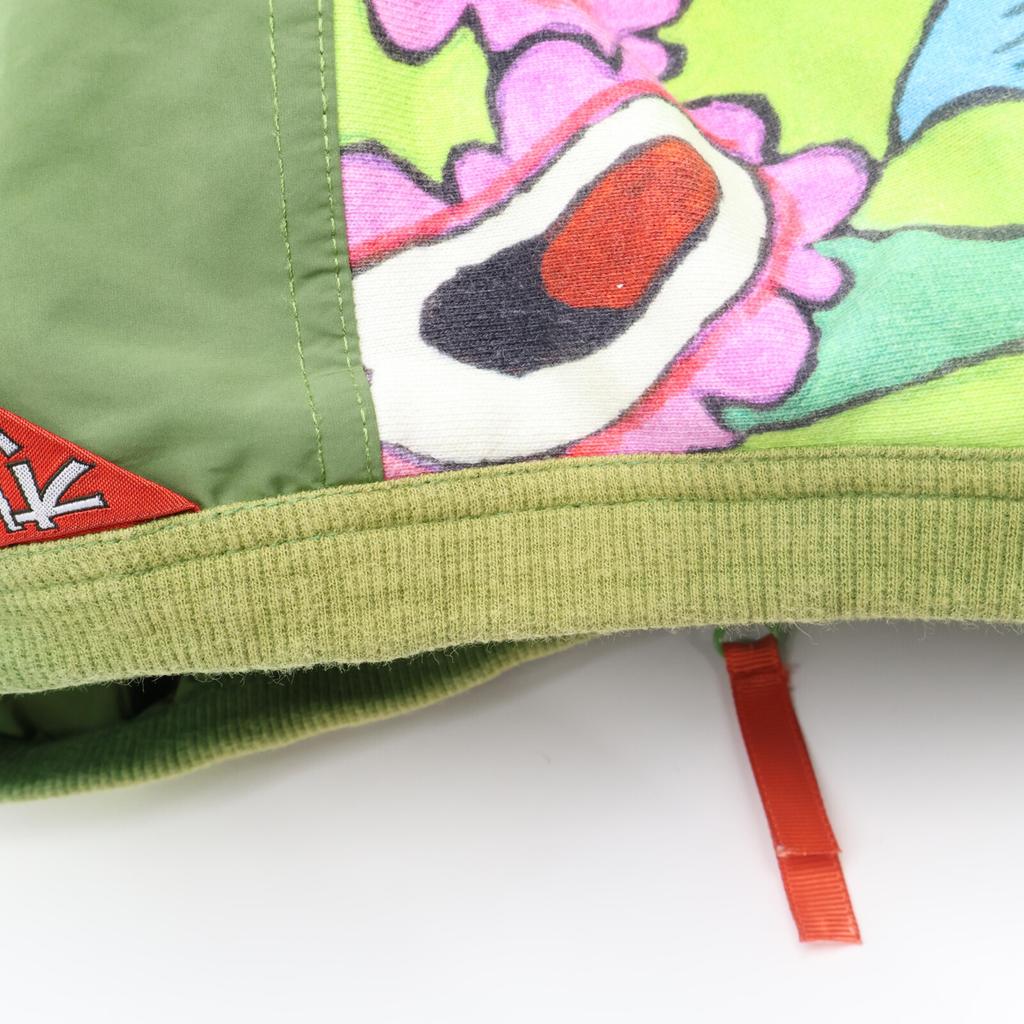 OLLEBOREBLA Green Pig Pattern Full Zip Long Parka Jacket coat Not written multicolorUsed