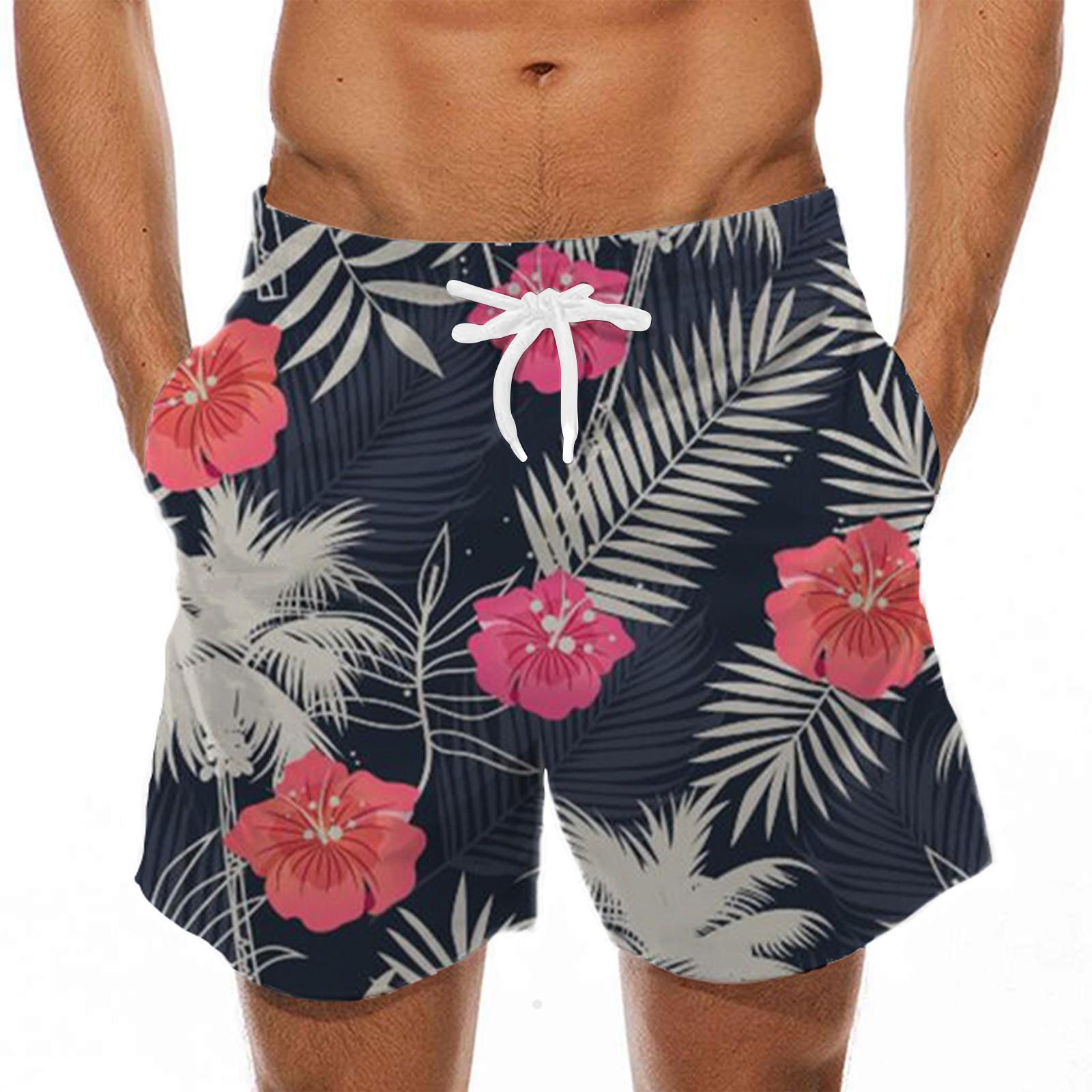 

Модные мужские гавайские пляжные спортивные повседневные шорты с ремешками и брюками