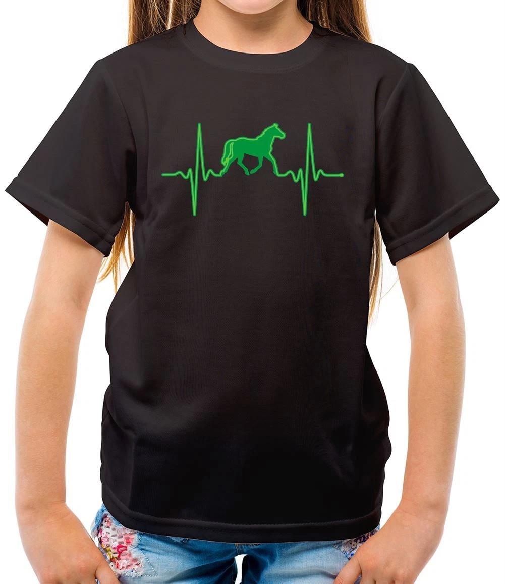 Heartbeat Horse - Kids T-Shirt - Horses Ride Riding Love Jockey 160