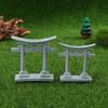 Torii Gate Aquarium Decor Miniature Ornamenttank Garden Shrine Shinto Landscape Sandstone Micro Decoration Simulation