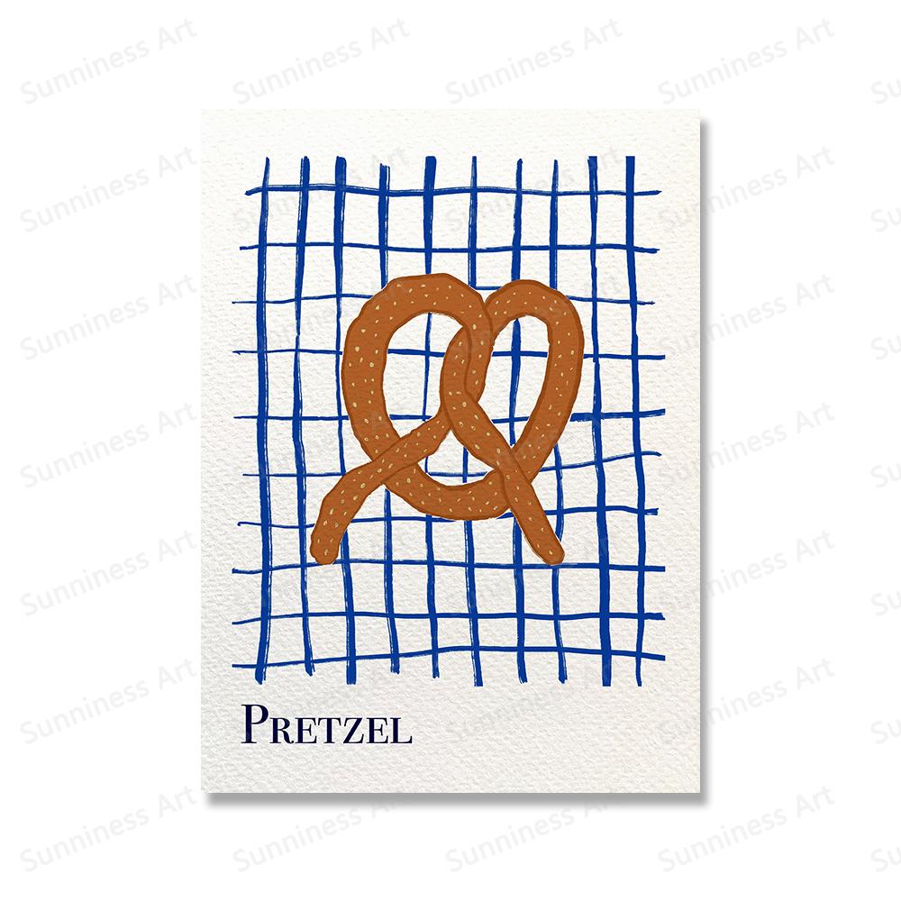 

Плакаты для любителей кофе, крендель, красный и синий, кофеварка, холст, картина, настенная живопись, кухонные картины для декора гостиной, интерьера 21x30cm No Framed красный