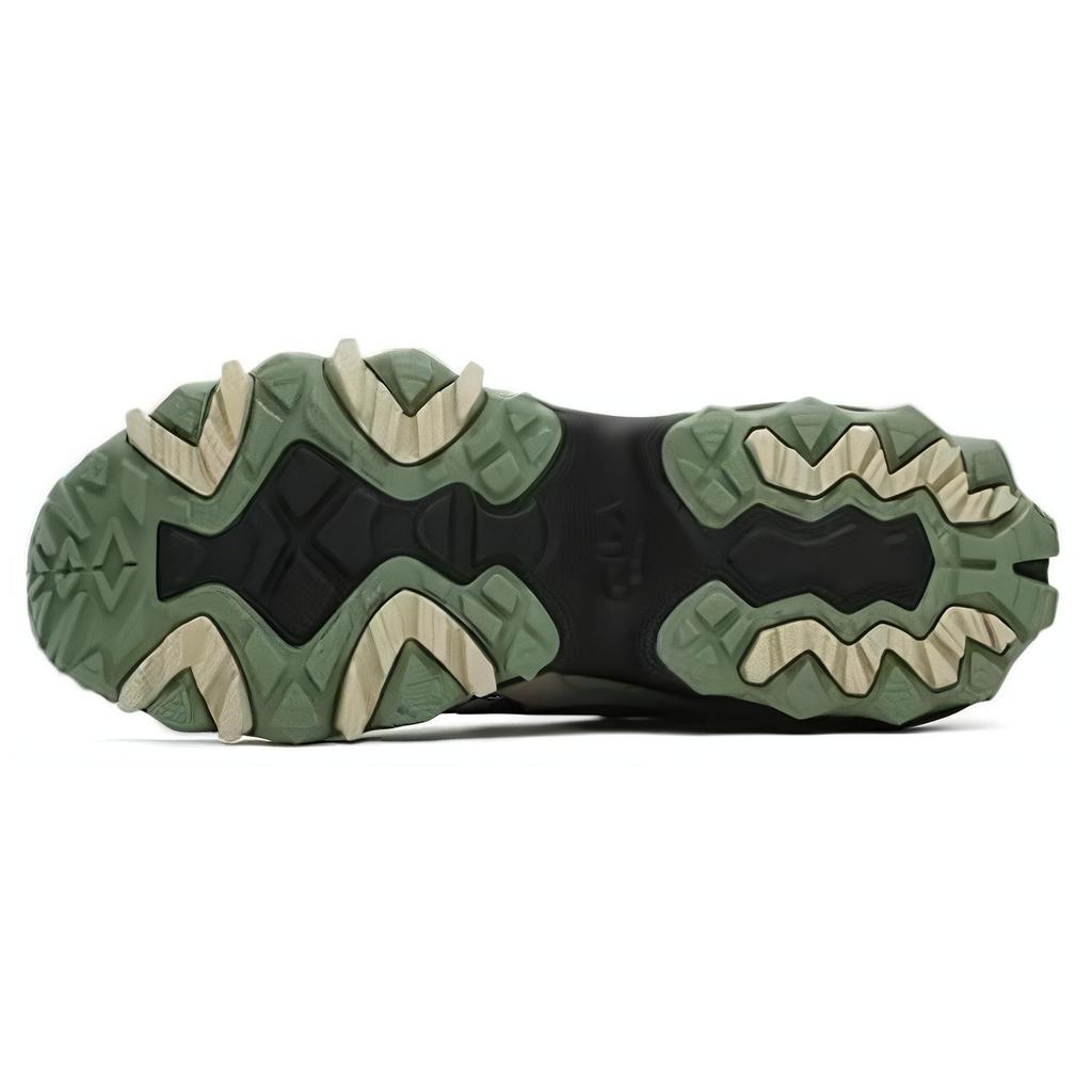 New FILA Cushioning Wear Resistant Low Top Chunky Sneakers Unisex Black Green F12M332105FMB