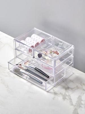 Clear Horizontal 3-Drawer Multipurpose Storage Organizer