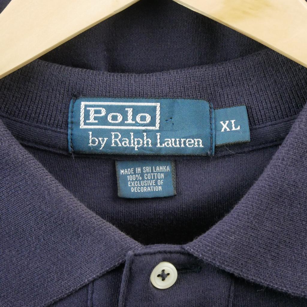 Seconde vie - Polo manches longues Homme  Marine - Bon état