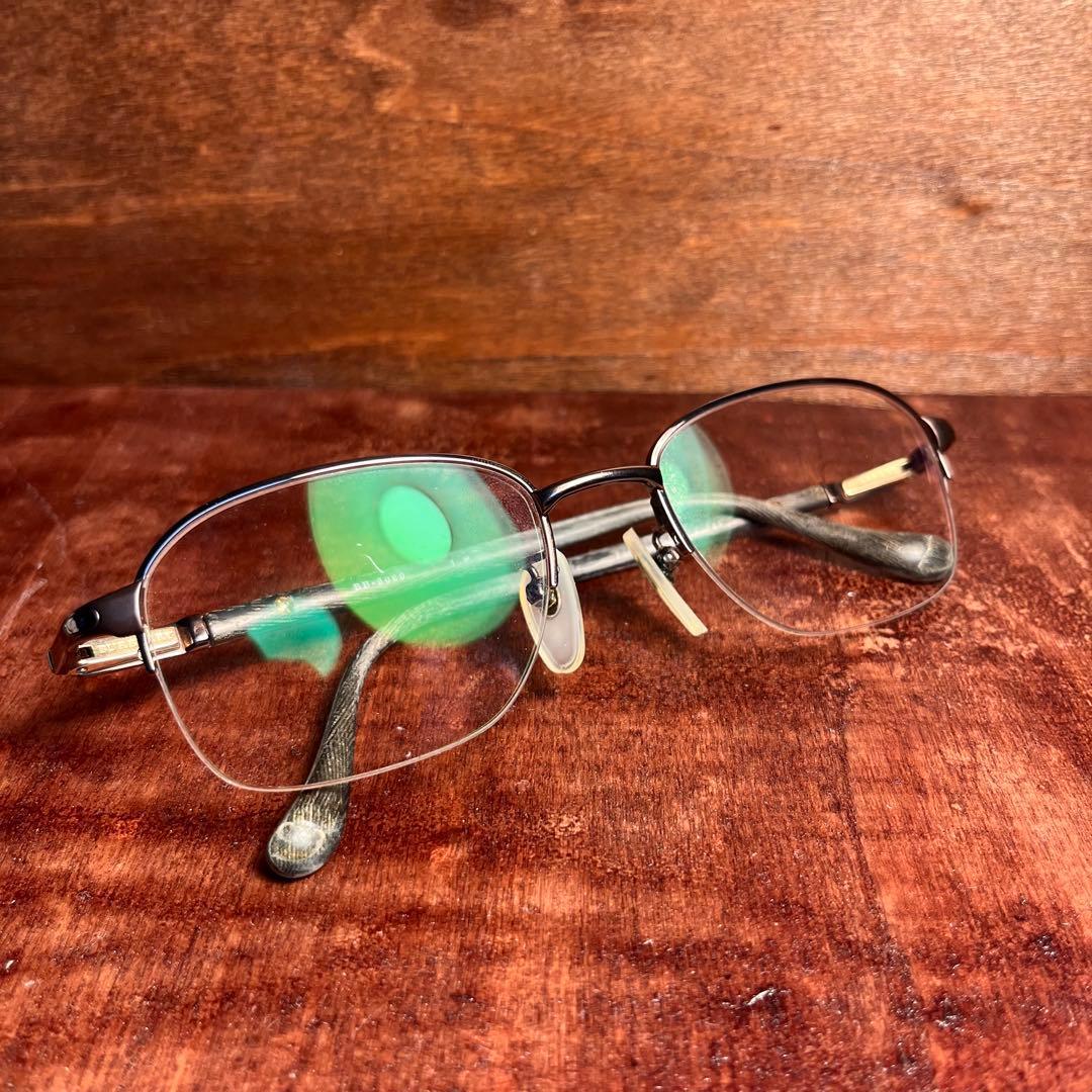 Used [Good Design] Burberry Glasses BB-3060 Nyroll Wood Grain Temple