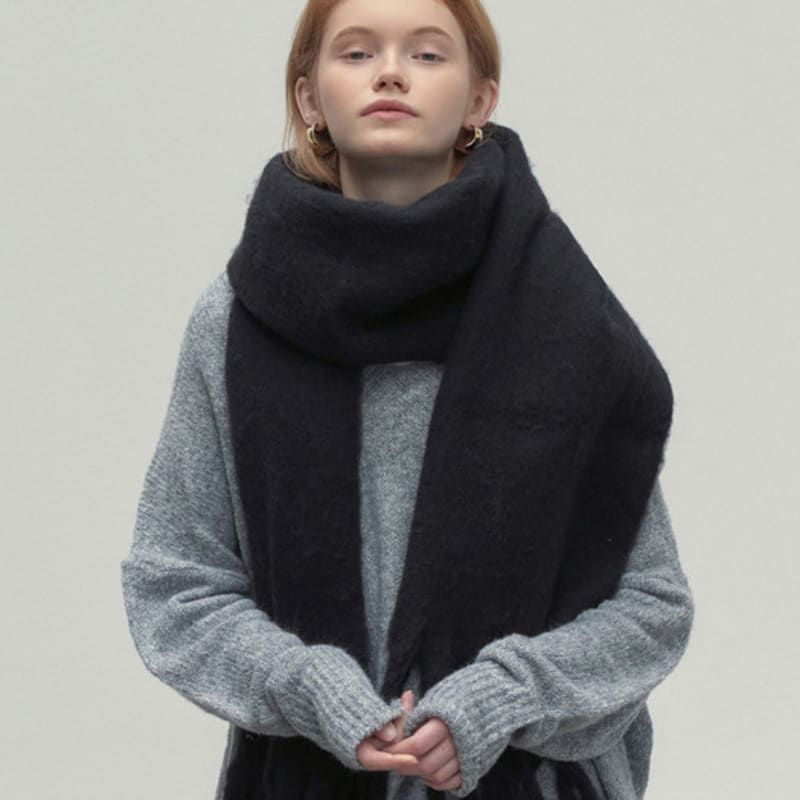 LOEIL FIRST LABEL BOLD MUFFLER_BLACK